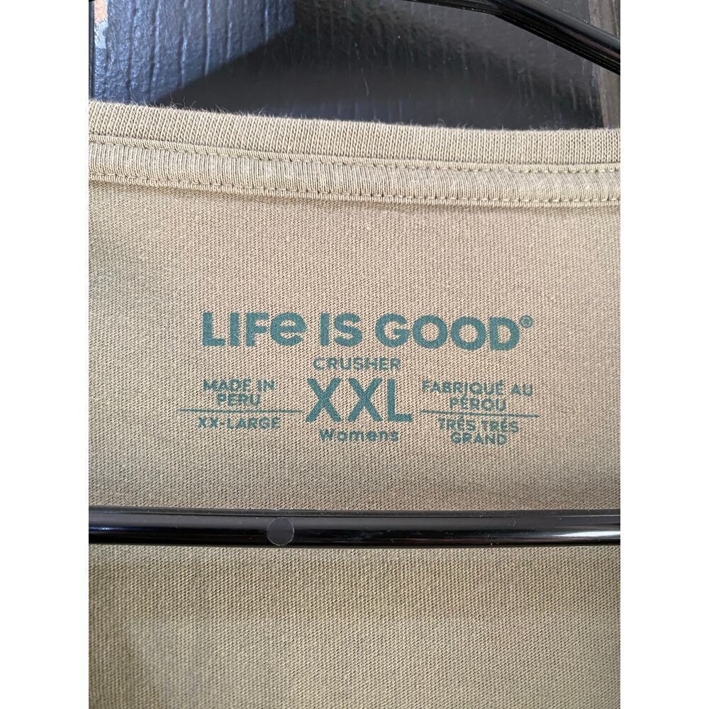 Life is Good Green Short Sleeve Pullover Crew Neckline T-Shirt Size 2XL - Picture 2 of 7